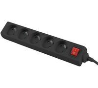 Lanberg PS1-05E-0300-BK prolunghe e multiple 3 m 5 presa(e) AC Interno Bianco