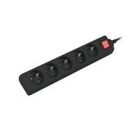 Lanberg PS1-05E-0300-BK prolunghe e multiple 3 m 5 presa(e) AC Interno Bianco