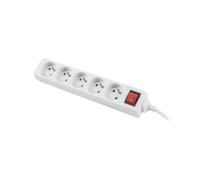 Lanberg PS1-05E-0300-W prolunghe e multiple 3 m 5 presa(e) AC Interno/esterno Bi