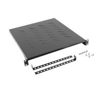 lanberg - Rack Cabinets Fixed Shelf 19'' 800 mm, 1U/483 x 500 mm, capacità Massima di carico Fino a 25 kg, Colore: Nero