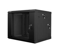 Lanberg - Rack Cabinets Lanberg - Rack da parete a doppia sezione, 48 cm, confezione piatta, 9U/600 x 600 mm, colore: Nero