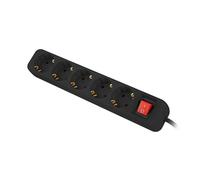 lanberg Schuko 5 Outlets Branded Strip with 3M Black Protection