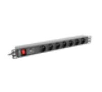 LANBERG Strisce Marca Modello 1U 10A Rack 19 7X Presa Nera 2M