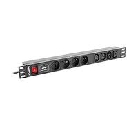 LANBERG Strisce Marca Modello 1U 10A Rack 19 8X Presa Nera 2M