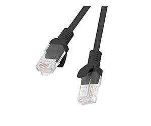 LANBERG Tubo Flessibile Cat.5e UTP 0.5m Nero