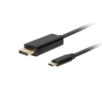 LANBERG USB-C to DISPLAYPORT Male/Male Cable 1.0M 4K 60HZ Black