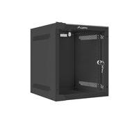 Lanberg WF10-2306-10B Wall Mounted Rack Cabinet 10 x 280 310 mm Black Glass