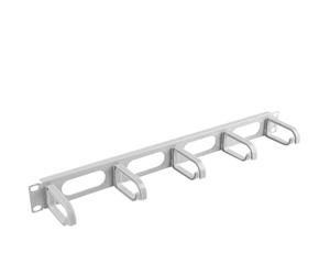 Lanbergg - Organizzatore per Cavi 5 Anelli in plastica 1U Tipo B Rack 19 Grigio