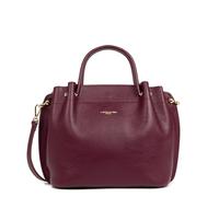 LANCASTER | Doppio Foulonne - Borsa a Mano Grande Pelle di Vacchetta Granato Bordeaux - In - Oro pallido