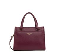 LANCASTER | Doppio Foulonnonné - Piccola Borsa a Mano Pelle di Vacchetta Granato Bordeaux - In - Oro pallido