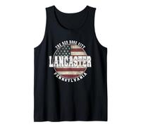 Lancaster Pennsylvania, Vintage Bandiera Americana Canotta
