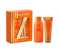 LANCASTER Sun Duo Spf50 3 pz Cofanetto Sun Beauty Body Milk SPF50, 175ml + Golden Tan Maximizer After Sun Lotion, 125ml