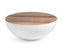 LANCASTER Tavolino Bianco (90cm)