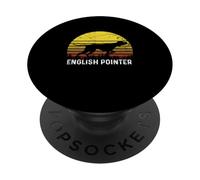 Lancetta inglese retrò | cane pistola da caccia | proprietario di cani PopSockets PopGrip Adesivo