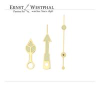 Lancette per orologio da polso, set 7,5 mm / 11,0 mm / 11,0 mm, giallo