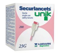 Lancette Pungidito Securlancets Unik Gauge 23 200 pz Dispositivo pungi