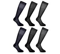 12 Paia di Calze Classiche Eleganti e Lunghe per Uomo in Pregiato Cotone Filo di Scozia, Assortito 42-44