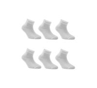 LANCETTI - 6 Paia Calzini Corti Bambino e Bambina in Cotone Filo di Scozia, Trasparenti e Confortevoli, Bianco, 31-34 (8-10 anni)