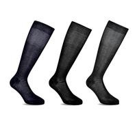 LANCETTI - 3 Paia di Calze Classiche Eleganti e Lunghe per Uomo in Pregiato Cotone Filo di Scozia - Vari Colori Disponibili