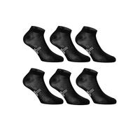 LANCETTI - 6 Paia Calzini Corti Sneaker per Uomo o Donna, Fantasmini in Cotone Filo di Scozia, Nero, 43-46