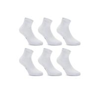 LANCETTI - 6 Paia Calzini Corti Uomo o Donna Traspiranti e Confortevoli in Cotone con Punta Ultra Sottile, Bianco 39-42