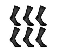 LANCETTI - 6 Paia di Calze Classiche Eleganti per Uomo in Pregiato Cotone Filo di Scozia, Nero, 42-44