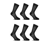 LANCETTI - Calze Uomo Lunghe a Coste, 6 Paia Calzini Lunghi Eleganti e Confortevoli, 100% Cotone Filo di Scozia, Made in Italy e Tinta Unita