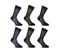 LANCETTI - Calze Uomo Lunghe a Coste, 6 Paia Calzini Lunghi Eleganti e Confortevoli, 100% Cotone Filo di Scozia, Made in Italy e Tinta Unita