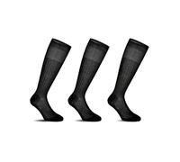 LANCETTI - Calze Uomo Lunghe a Coste Eleganti e Confortevoli, 100% Cotone Filo di Scozia, 3 Paia Tinta Unita