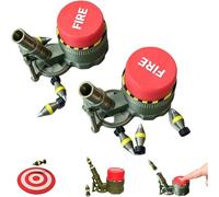 Lanceur de mortier Air Slam, ensemble de jeu de lanceur de mortier, lancement de type presse à plus de 20 pieds/6 m de haut, comprend un émetteur × 1 cible × 1 projectiles × 4 (SET OF 2)