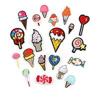 LANCHEN 20 Pezzi Toppe per Gelato Lecca-Lecca Cartone Animato Fai da Te Applique da Ricamo/Ricamo Cucito