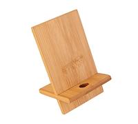 LANCHEN Bamboo Universale Supporto per Smartphone e Tablet, con Foro di Ricarica, per Tutti i Telefoni Cellulari da 4-10 Pollici, Ideale per Uso con Face ID, per Guardare Video e per il Desktop