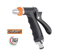 LANCIA A PISTOLA IN OTTONE CROMATO CLABER 9621 METAL-JET GETTO REGOLABILE X TUBO