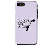LANCIA COME UNA RAGAZZA! Axe Throwing Woman Meme Custodia per iPhone SE (2020) / 7/8