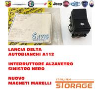 LANCIA DELTA A112 INTERRUTTORE ALZAVETRO SINISTRO NERO NUOVO MARELLI 82366506