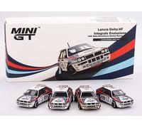LANCIA Delta Monte Carlo Racing - 4 cars Set - 1992 - MARTINI - Mini GT 1:64