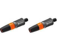 Lancia di lavaggio Gardena: Lancia con getto regolabile in continuo, per la pulizia e il lavaggio, con acquastop, protezione antigelo (18300-20) (Confezione da 2)