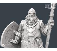 Lancia E Scudo Wache Miniatura Guardia Sicurezza Figura per Rpg's Wie D 5e Front