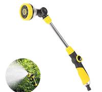 Lancia per irrigazione, lancia lunga in metallo, lancia per irrigazione da giardino, 8 modalità regolabili, ugello spray rotante a 180° per la pulizia del cesto appeso, irrigazione delle piante,