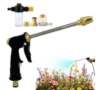 Lancia per tubo da giardino ad alta pressione, accessorio metallico ad alta | Ugello spruzzatore per tubo dell'acqua per irrigazione di giardino, prato, piante e spazi