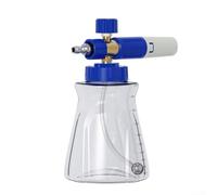 Lancia professionale per schiuma a neve con capacità di 1 litro e rotazione di 360 gradi per angoli di spruzzo regolabili e rapporti schiuma/acqua personalizzati (blu+bianco)