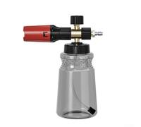 Lancia schiuma neve per idropulitrice, vaso regolabile in schiuma con connettore rapido da 1/4, schiuma ad alta densità per la pulizia dell'auto, 1400-3200 PSI, lega di alluminio, nero (vaso grigio)