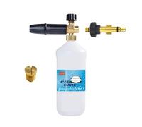 Lancia schiuma per idropulitrice Ugello in schiuma con punte da 1,25 e 1,10 mm e bottiglia da 1 l, compatibile con Lavor Wash Lidl Parkside Sterwins Deko Champion Vax, ad alta pressione