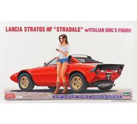 Lancia Stratos HF Stradale w/ Iitalian Girl Figure 1:24 Plastic Model Kit