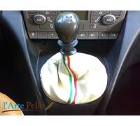 Lancia ypsilon cuffia cambio pelle beige e tricolore