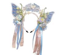 Lanciandole Per Perle Farfalla A Nastro Intrecciato A Mano Page Pageant Princess Accessori Capelli Stage Props Flower Hairband