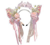 Lanciandole Per Perle Farfalla A Nastro Intrecciato A Mano Page Pageant Princess Accessori Capelli Stage Props Flower Hairband
