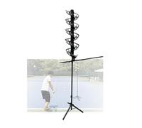 Lanciapalle da Tennis, Accessorio for L'allenamento dei Principianti Non Elettrico, Regolabile da 137 A 187 Cm, for Campo da Stadio(with Extra Track)