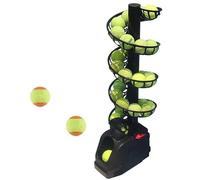 Lanciapalle da tennis, lanciatore di palline da tennis con frequenza di servizio regolabile e rotazione automatica dell'intensità, contiene 30 palline (non incluse) per l'allenamento di tennis per pri