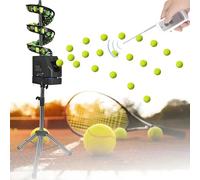 Lanciatore automatico di palline da tennis con telecomando, angolo regolabile e batteria a lunga durata, include palline e piste per allenamento indoor outdoor